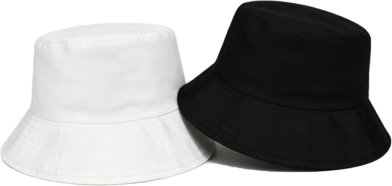 Fischerhut: unisex, wendbar, 2 Stück, schwarz