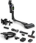 Bosch Kabelloser Staubsauger Unlimited ProPower, MicroClean-Technologie, TFT-Bildschirm, Staubkompression, HEPA-Filter, 10 Jahre Motor-Garantie, 2x 4Ah Akkus, LED-Beleuchtung, Schnellladegerät, Grau
