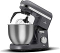 Karaca Mastermaid Chef Pro Küchenmaschine 1500W, Space Gray, 5L, Geschwindigkeitseinstellung, Knethaken und Rührbesen