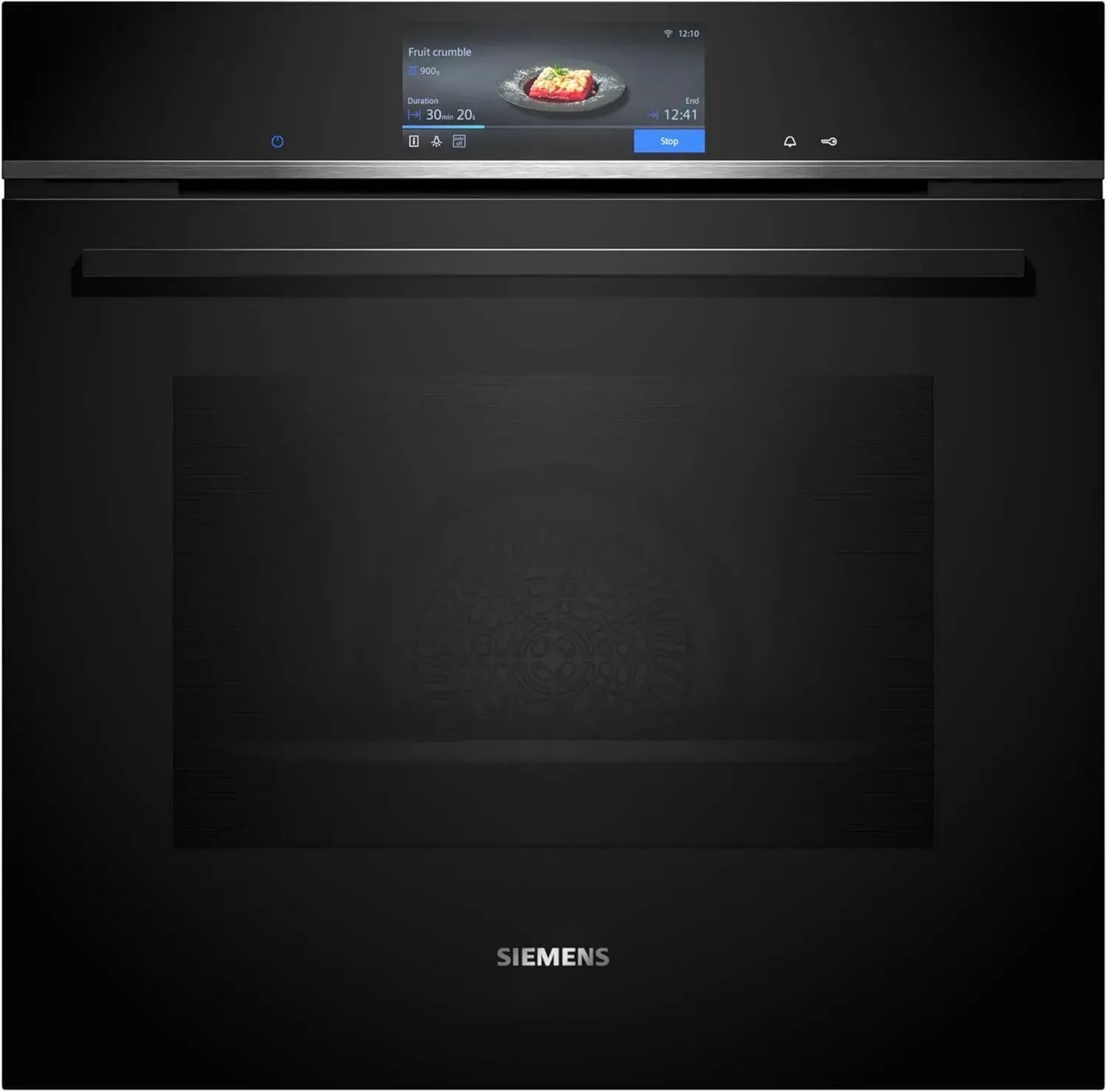 Siemens HB778G3B1 Einbau-Backofen, 60x60 cm, Pyrolyse, Hydrolyse, Smarte Funktionen, Air Fry, Farb-Touchscreen, 4D-Heißluft, Schwarz