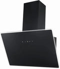 Respekta Kopffreie Schräghaube 80 cm, Schwarz, Metall mit Glas, Abluft/Umluft, A++