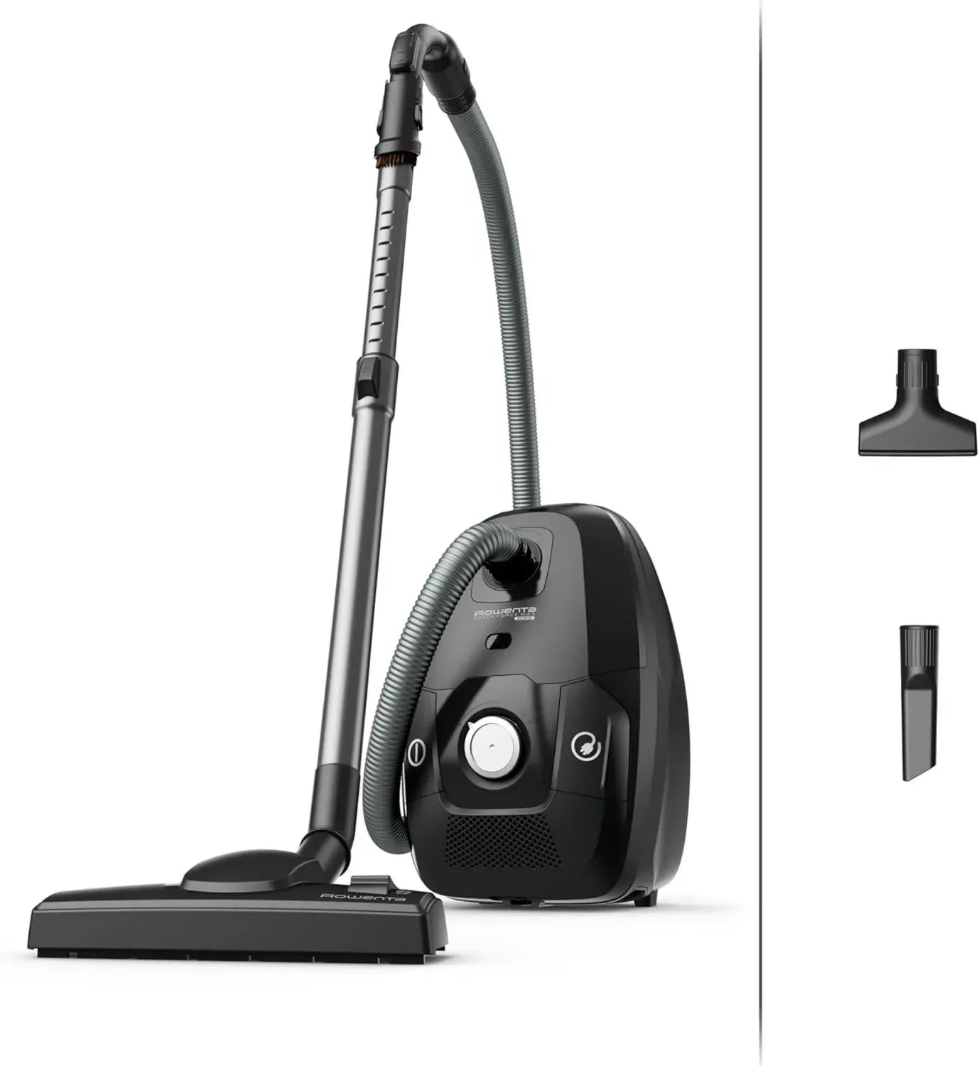Rowenta Bodenstaubsauger Green Force Max Silence, 900W, HEPA-Filter, 4,5L Beutel, 12m Radius, Schwarz
