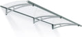 Canopia Haustürvordach Aquila 2050, 205x92 cm, Grau mit Sonnenschutz und Regenrinne