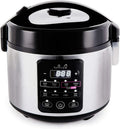 Yum Asia Kumo Reiskocher mit Keramiktopf und Fuzzy-Logik-Technologie, 5 Reisprogramme, 3 Multicooker-Modi, 1L Kapazität, Edelstahl