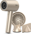 Silk'n Föhn SilkyAir Pro HDB003 mit Ionentechnologie und bürstenlosem Motor, 1600 W, inklusive 3 Düsen, hitzebeständiger Matte und Reiseetui, Champagner